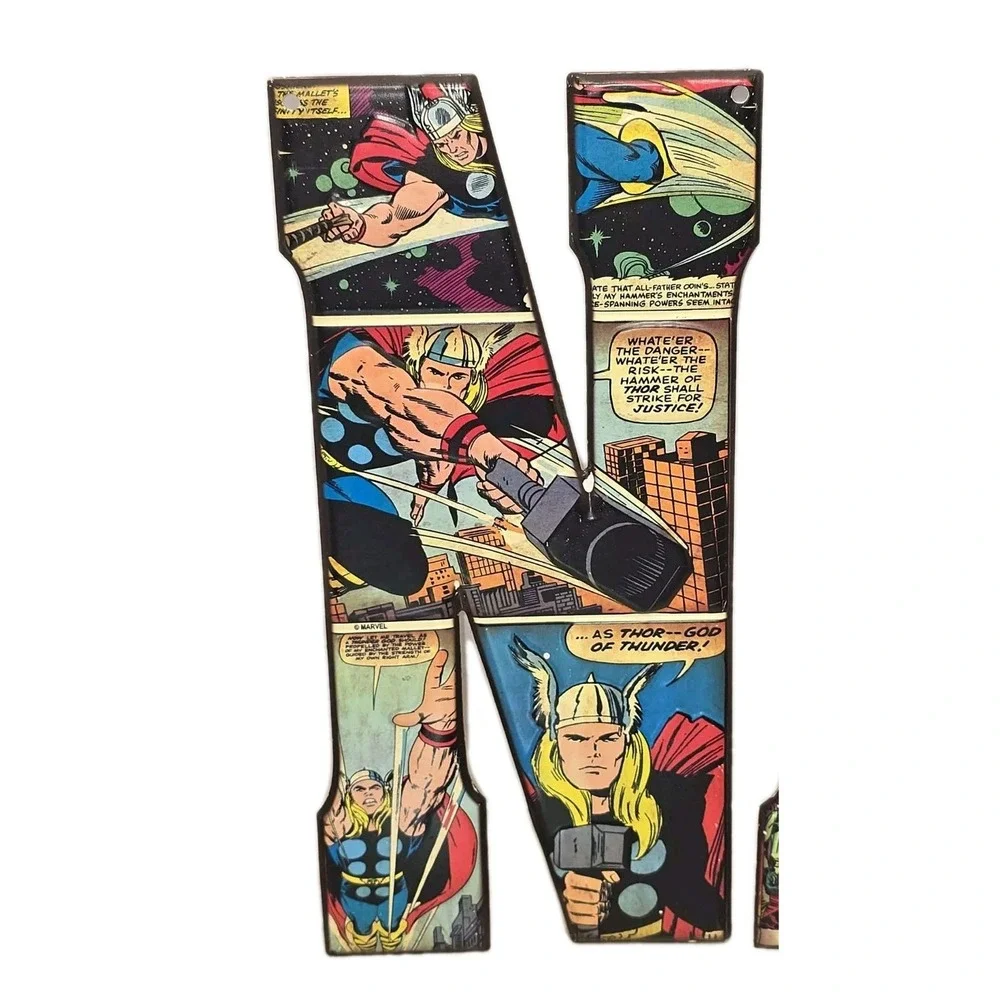 Marvel Comics AND Metal Wall‎ Letters GUC Superhero Decor Avengers Comic Art
